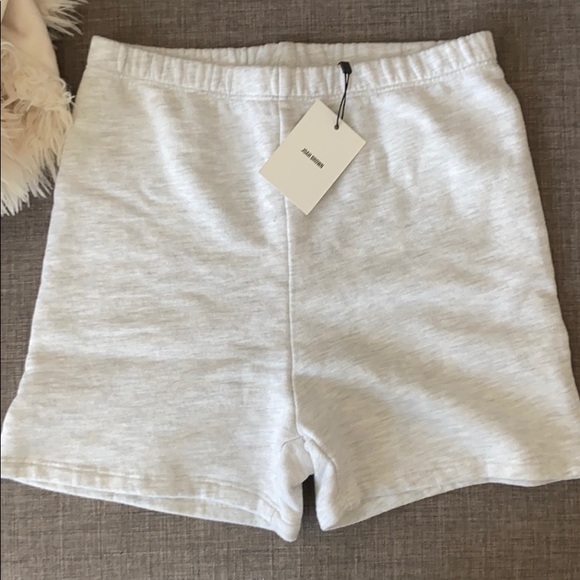 Joah Brown Pants - Joah brown fitted sweat shorts